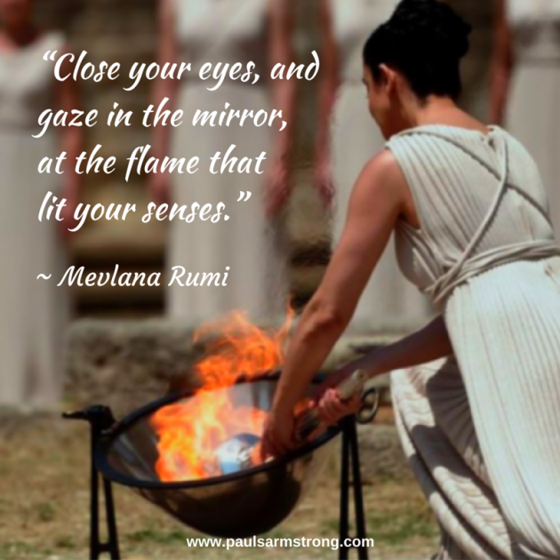 Rumi - Close your eyes and gaze in the mirror